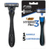 BIC Flex 3 Hybrid Men's Shaving Kit: 3-Blade Razor, 1 Handle, 5 Cartridges